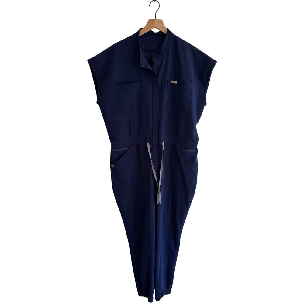 Figs Technical Collection Jumpsuit XXL Navy Blue Scrub Utility